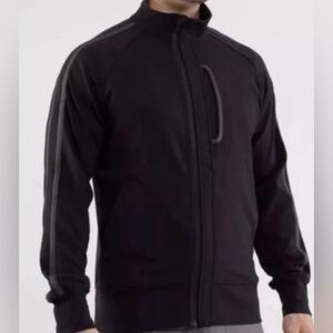 Lululemon Kung Fu Jacket II Black Men’s L Pocket Rubber Seams Activewear